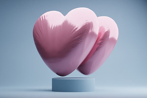 10 Bundle 3D Render Heart And Love