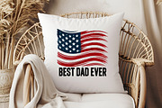 Patriotic Best Dad Ever Sublimation, an Illustration by Libby Wishes (Thumbnail 4 of 6)