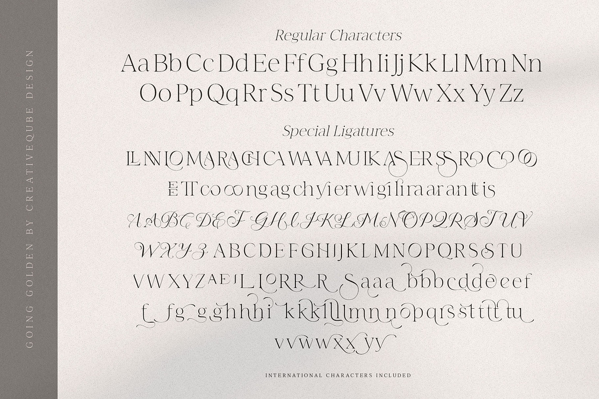 Going Golden Font Family, a Serif Font by Creativeqube Design (Photo 17 of 17)