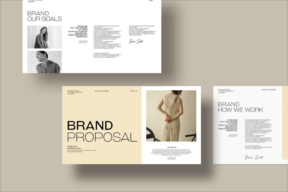Brand Proposal Presentation Template, a Presentation Template by evgenystudio (Photo 3 of 7)