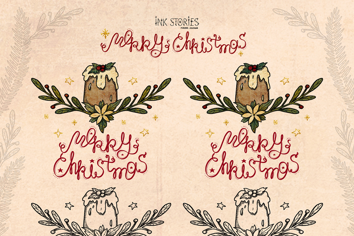 Merry Christmas, a Seasonal Illustration by Ink Stories (Photo 16 of 25)