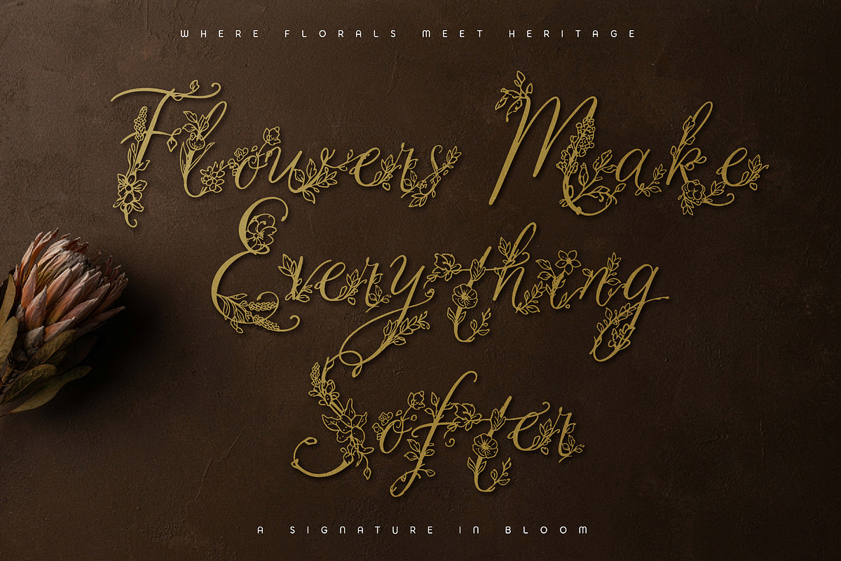 MiRohlWay - Floral Elegant Script, a Script Font by HypeWorksCo (Photo 11 of 20)