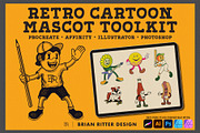 Retro Cartoon Mascot Toolkit, a Brush Add-On by Brian Ritter Design (Thumbnail 1 of 13)