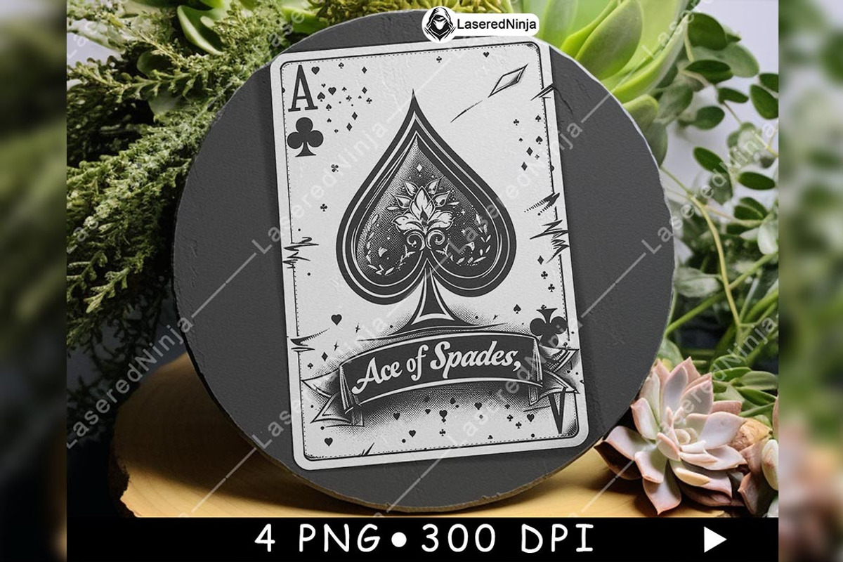 Ace of Spades Symbol Vintage Playing, a Background Graphic by LaseredNinja (Photo 7 of 7)