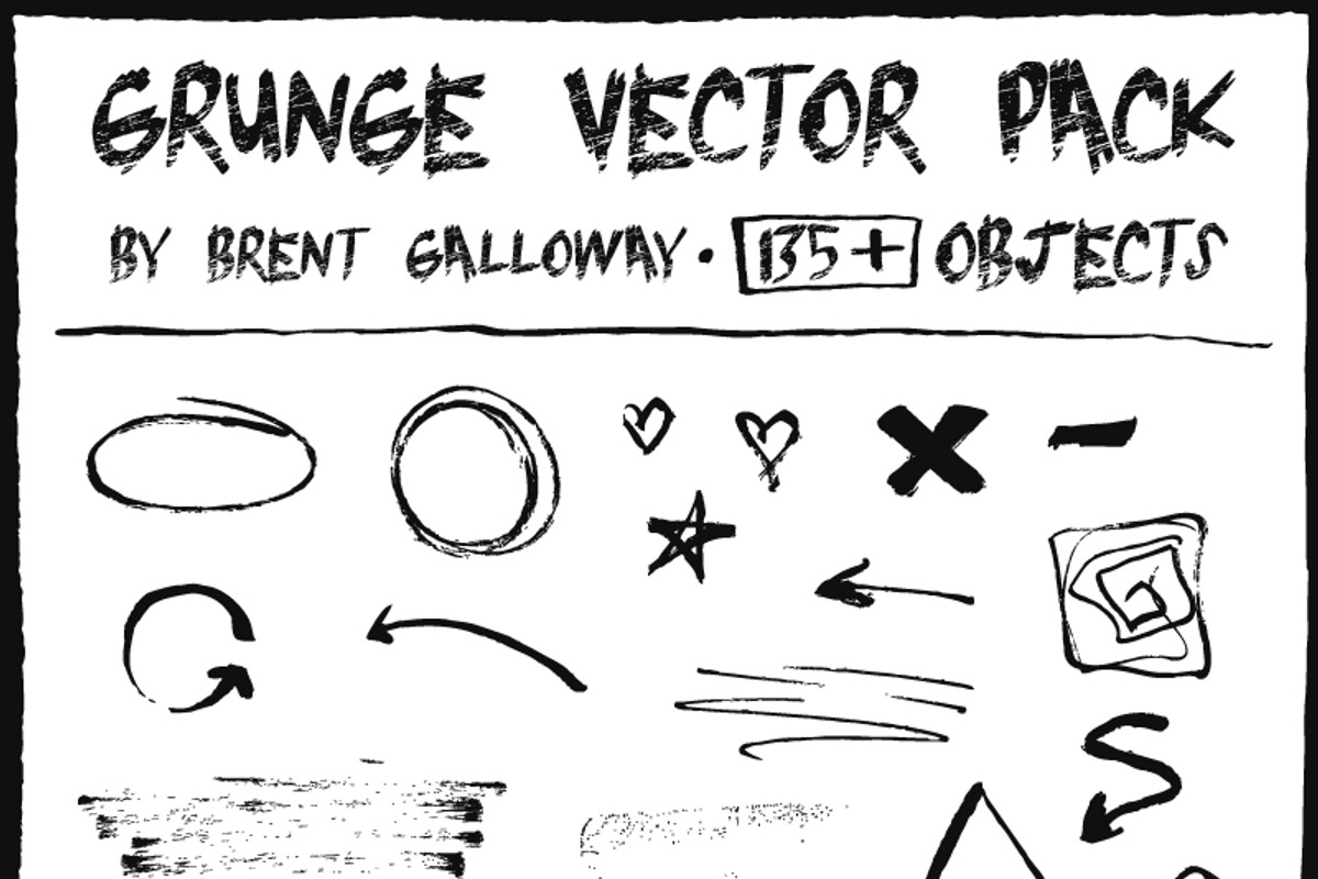 Hand Drawn Grunge Vector Pack
