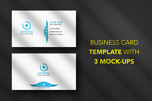 Business card Template & 3 Mock-up