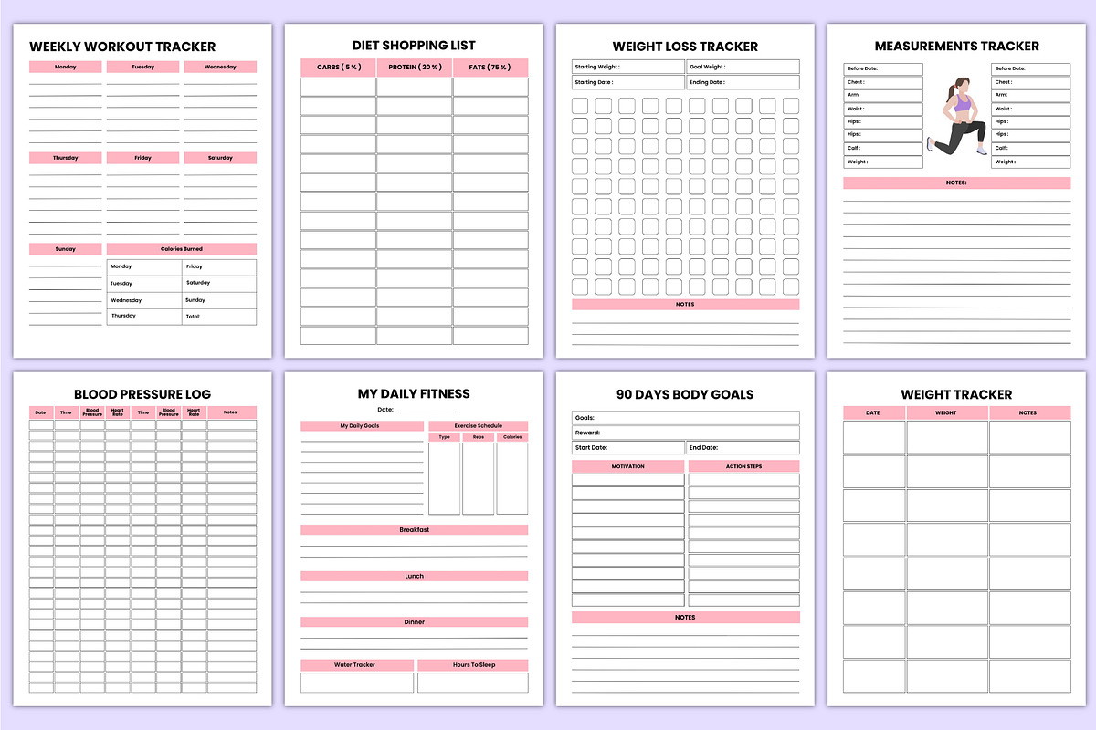 2026 Weight Loss Journal Canva Kdp, a Stationery Template by Mustafiz (Photo 6 of 8)