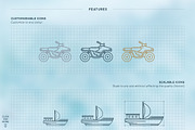 Explore the Sea Icon Set, an Outline Icon by Wandery Supply (Thumbnail 3 of 6)