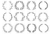 Hand Drawn Branch Wreathes Pack, a Decorative Illustration by alexdndz (Thumbnail 5 of 6)