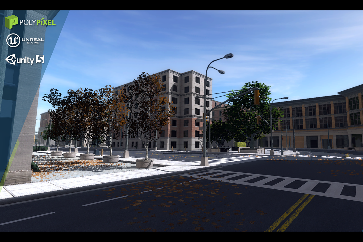 Urban City Pack, an Architecture 3D Model by PolyPixel (Photo 4 of 9)