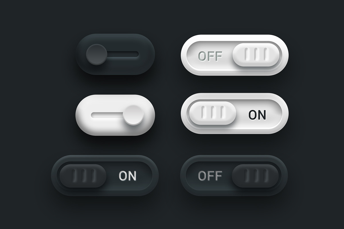 Buttons and Switches - Mega UI V1, an UI Kit Template by Giallo (Photo 1 of 7)