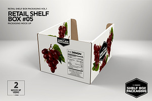 Retail Shelf Box 05 Packaging Mockup