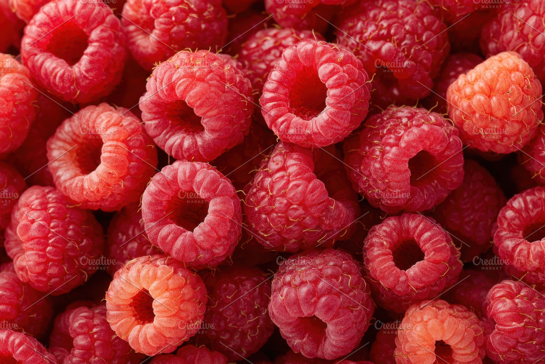 Background of ripe and sweet raspberries, a Food & Drink Photo by AlyaAnd