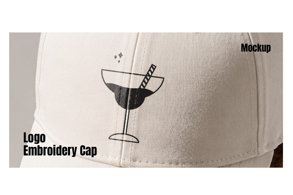 Logo Embroidery Cap Mockup, a Hat Mockup by studiogstock (Photo 2 of 3)