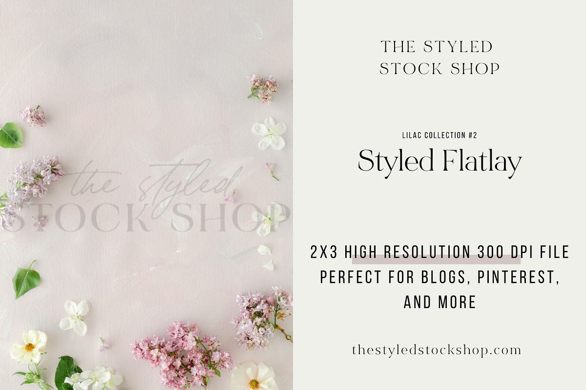 Lilac Collection Styled Flatlay #2, a Product Mockup by The Styled Stock Shop