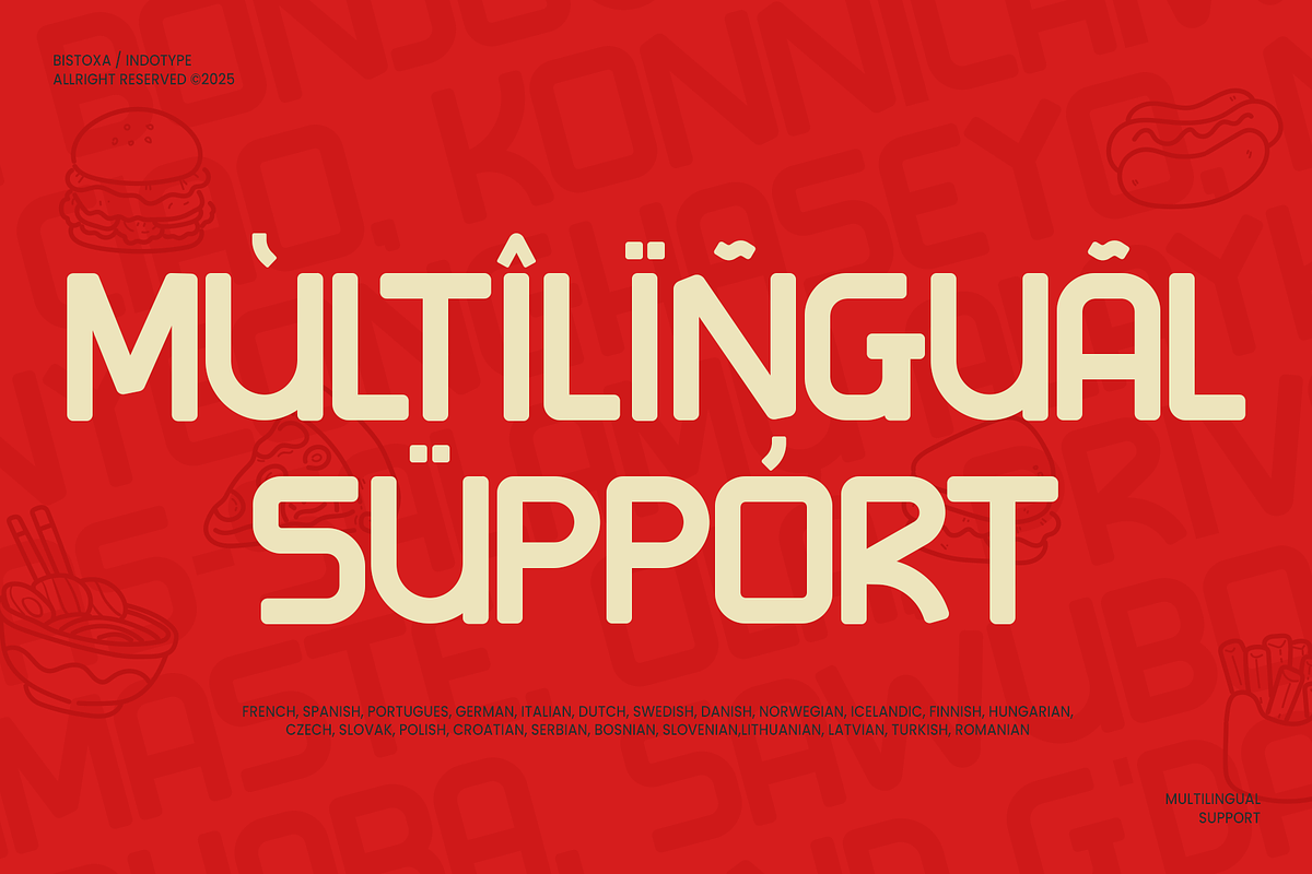 Bistoxa - Food Display Font, a Sans Serif Font by Indotype Foundry (Photo 4 of 10)