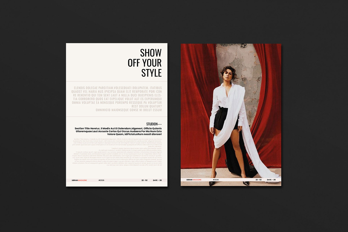 Modern Magazine Layout Template, a Magazine Template by Aura Agency (Photo 8 of 11)