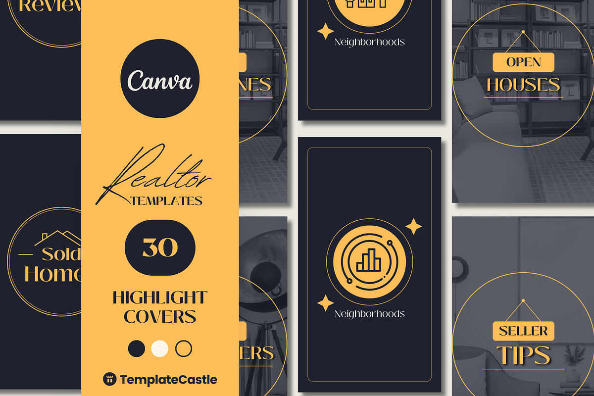 30 Realtor Instagram Highlights, a Templates & Theme by TemplateCastleStore (Photo 1 of 9)