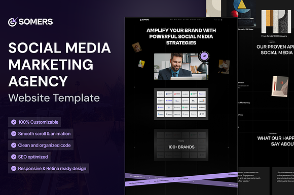 Somers - Marketing Agency Template preview 6