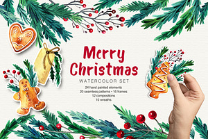 Merry Christmas Watercolor Set
