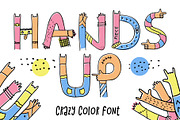 Hands up crazy color font, a Symbol Font by Kseniia Kuznetsova (Thumbnail 1 of 5)