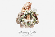 Watercolor Christmas Clipart, a Seasonal Illustration by Patishop Art (Thumbnail 4 of 8)