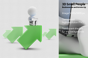 3D Small People - Businessman and Ar