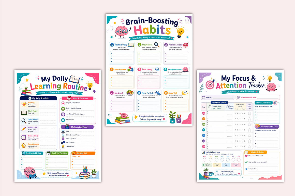 2027 Bright Minds Workbook, a Stationery Template by Shumaya (Photo 5 of 6)