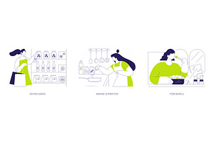 Eating superfoods isolated cartoon, a Person Illustration by Visual Generation