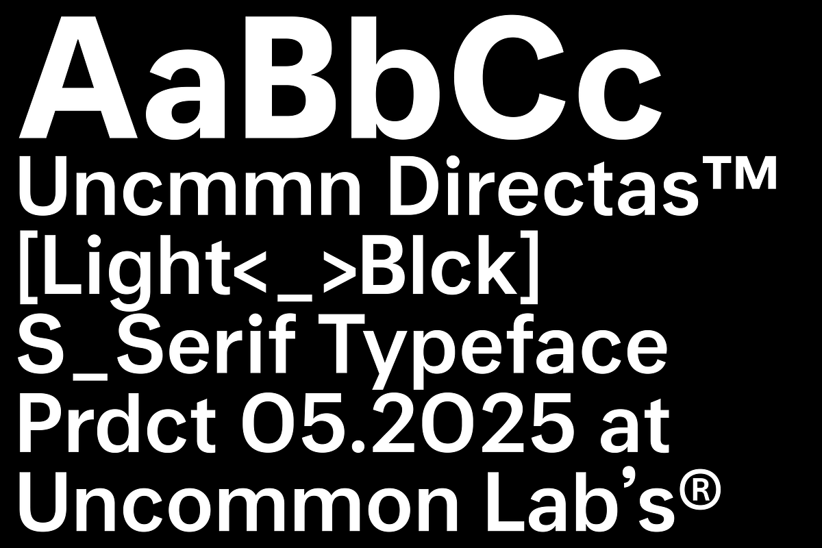 UNCMMN Directas - 7 style Sans Serif, a Font by Kotivoro (Photo 5 of 23)