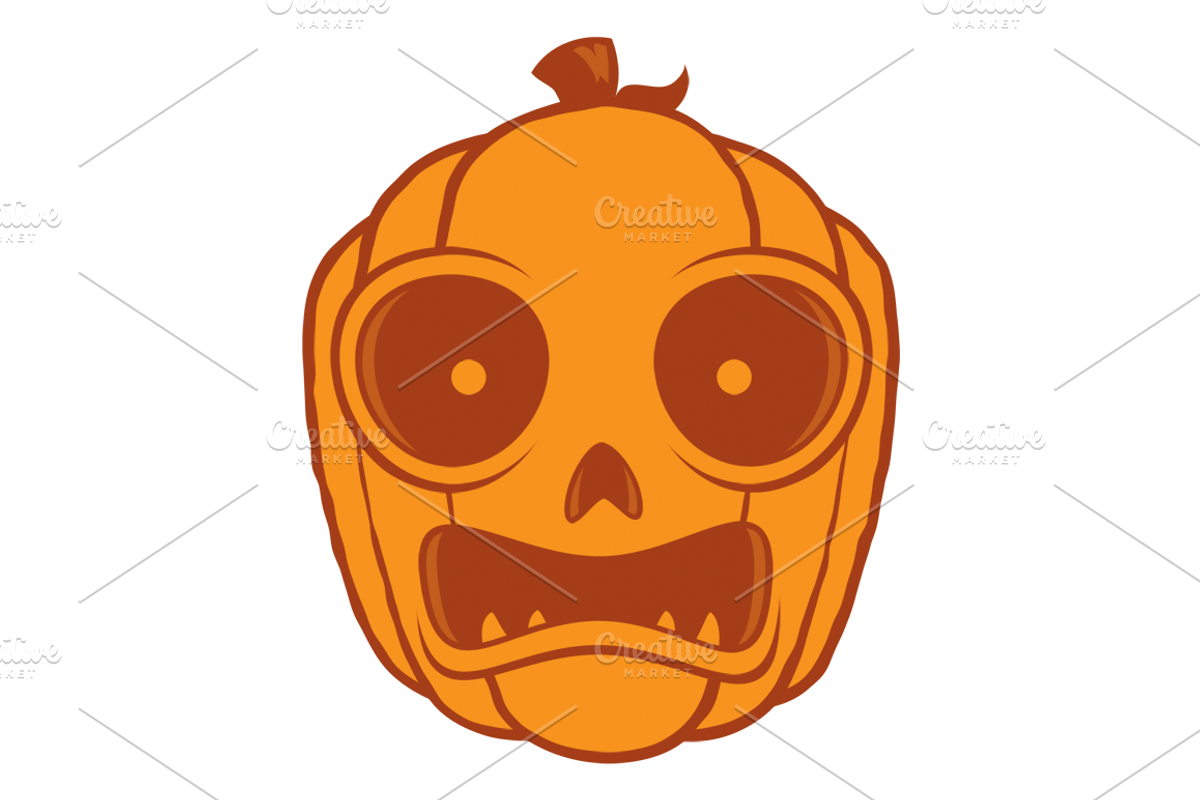 Frightened Jack O Lantern, an Illustration by Schwegel Illustration