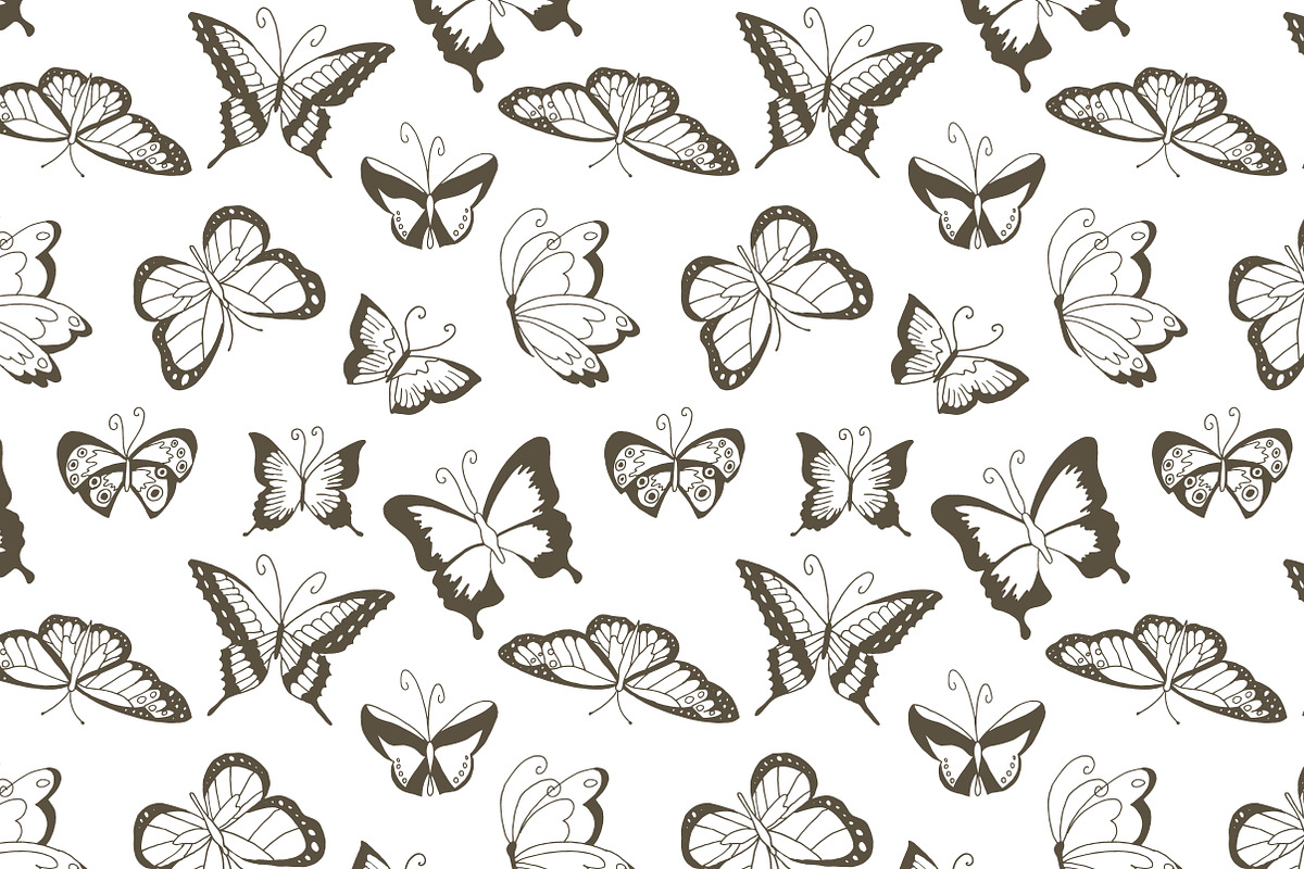 Seamless Butterfly Pattern - Vector preview 2