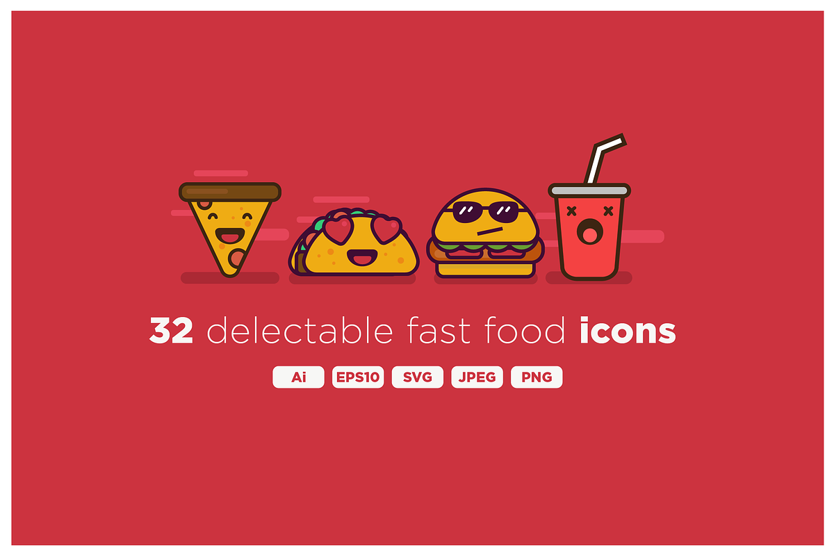 Delicious Fast Food Emoji Icon Set, a Graphic by Orange Graphics (Photo 1 of 2)