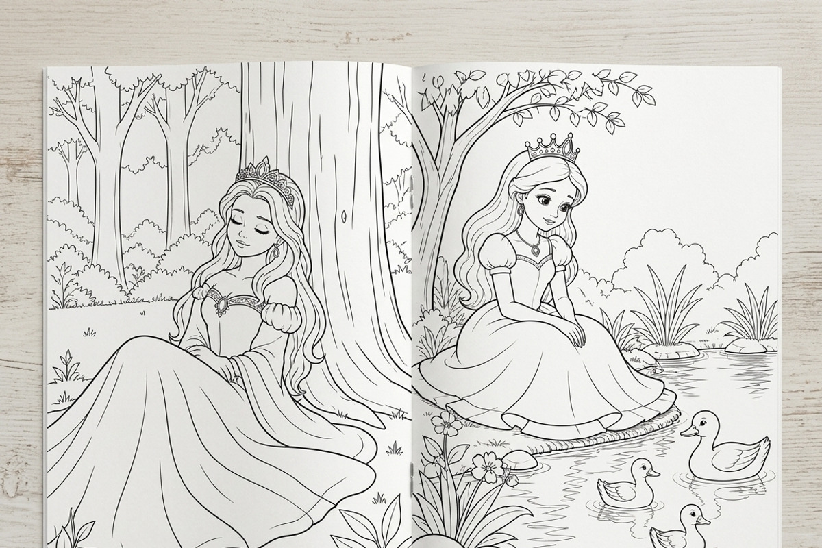 Magical Princess Coloring Book Vol44, a Person Illustration by ikarifq shop (Photo 5 of 7)