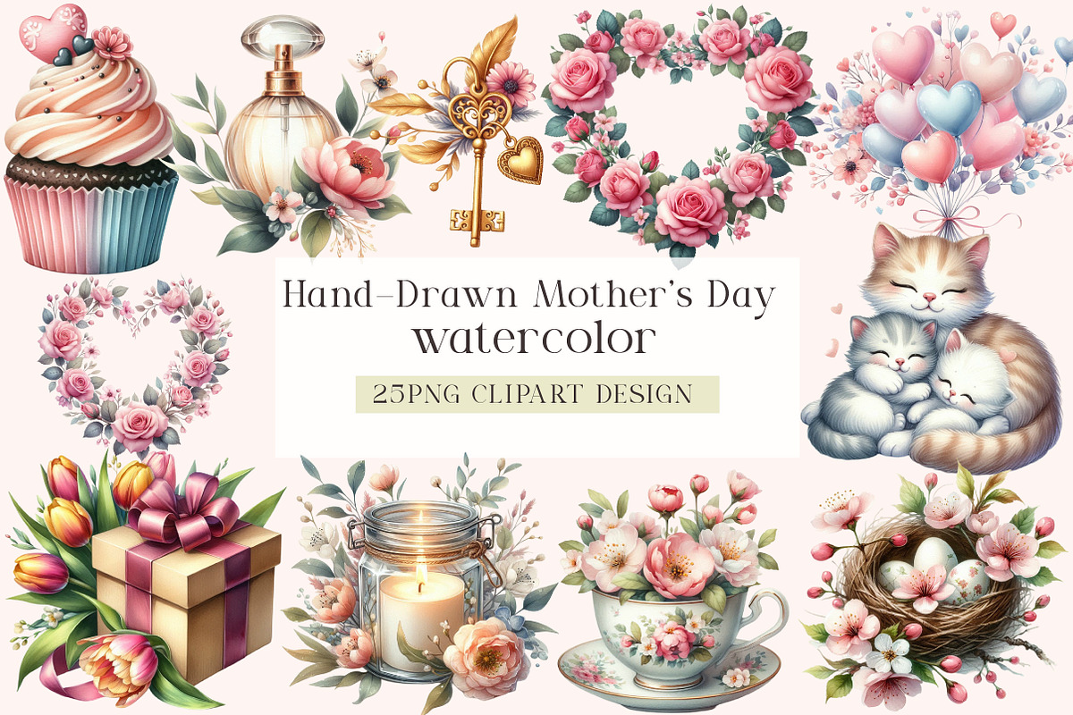 Hand-Drawn Mother’s Day Illustration, an Illustration by DreamArtGraphic (Photo 1 of 4)