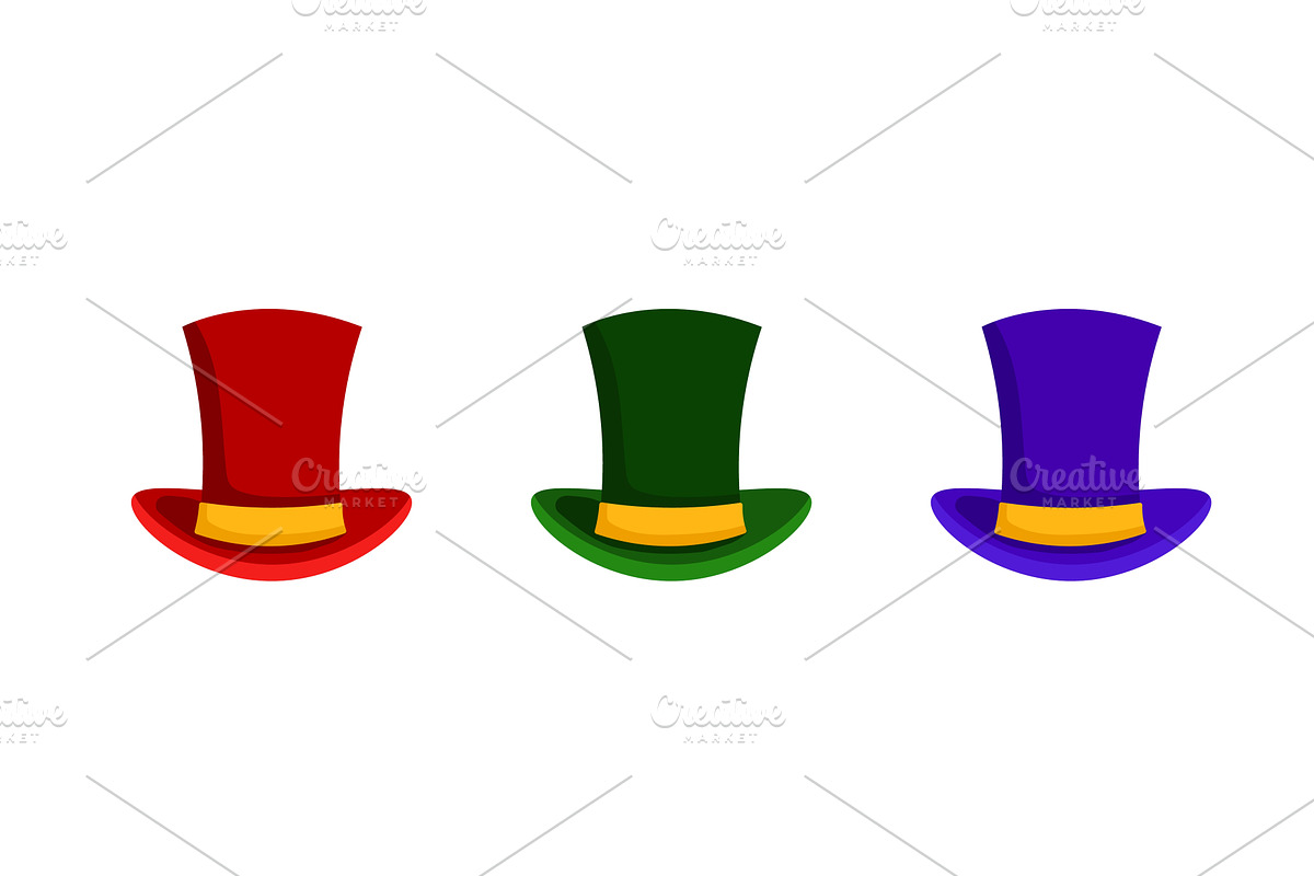 Colored caps cylinders set. Classic, an Object Illustration by skripnikbb