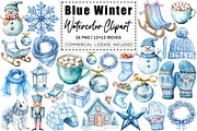 Powder Blue Winter Watercolor, a Graphic by CitraGraphics (Thumbnail 1 of 4)