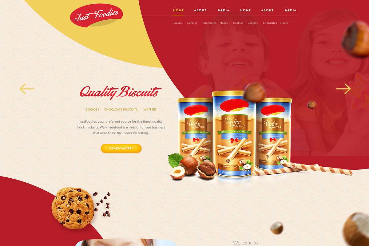 Just Foodies Landing Web Template, a Landing Page Template by PSDFY (Photo 2 of 2)