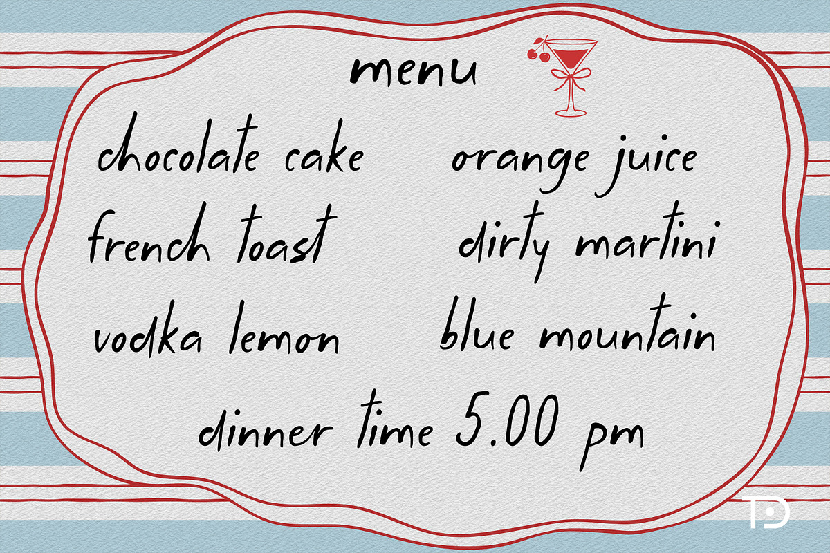 Whimsical Postcards handwritten font, a Handwritten Font by Tanondesign (Photo 6 of 7)