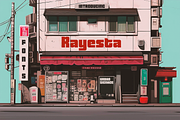 Rayesta - Retro Futuristic Fonts, a Sans Serif Font by Konstantine Studio (Thumbnail 1 of 4)