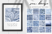 sea breeze indigo watercolor texture, a Texture Illustration by beehouse studio (Thumbnail 1 of 4)