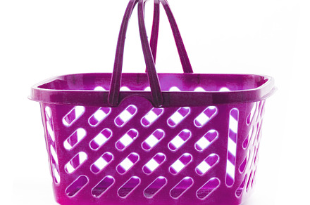 Empty shopping basket isolated on white background, a Food & Drink Photo by TanaCh