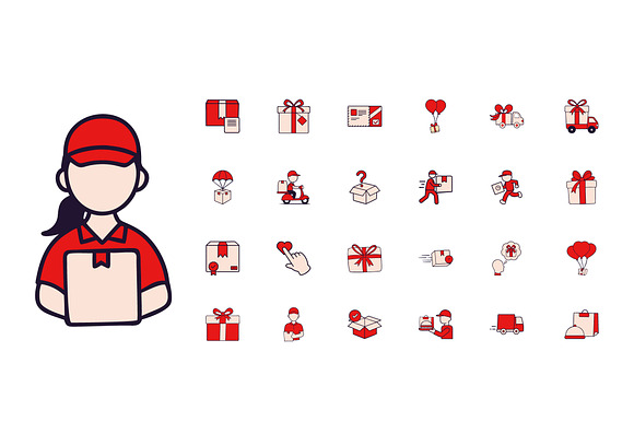 Delivery Service Illustration Set preview 2