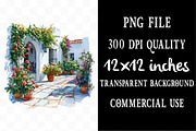 Italian Seaside Mediterranean Clipar, an Illustration by Designking (Thumbnail 4 of 5)