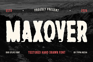 Maxover - Hand Drawn Vintage Font