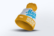 Pom Pom Hat Mock-Up, a Hat Mockup by DesignRushMarket (Thumbnail 5 of 5)