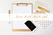 Gold Luxe Product Mockup Bundle, an iPhone Mockup by Made By  Marisa (Thumbnail 1 of 3)