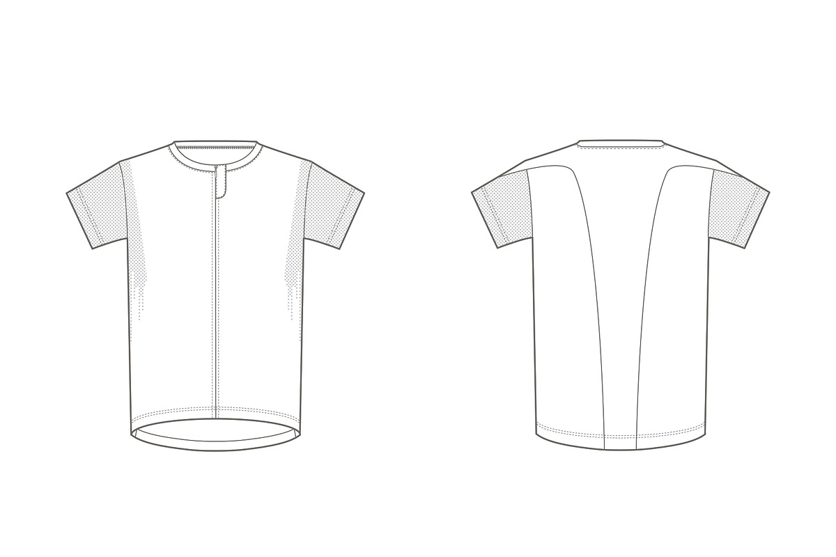 Sport T-shirt Fashion Flat Template, a Templates & Theme by flat fashion