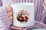 Funny Santa Claus I Deliver All PNG, an Illustration by Daily.Designs (Thumbnail 3 of 5)