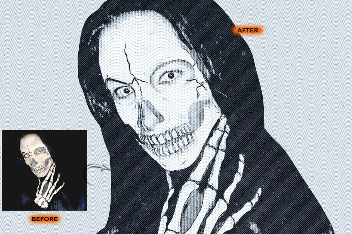 SCRATCHBOARD INK ENGRAVING FX, an Action Add-On by Studio Retouch (Photo 10 of 12)